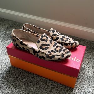 Fairly used leaopard Kate spade loafers